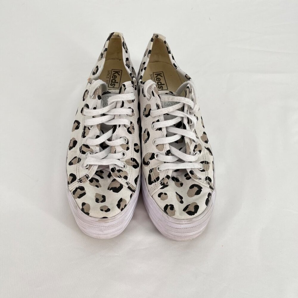 Keds Triple Up Leopard Cream Platform Sneakers Size 9‎